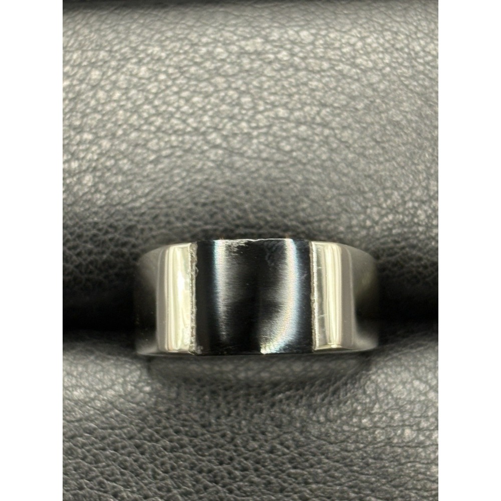 New Condition Sterling Silver Onyx Signet Ring 7 Grams Size 7 G14